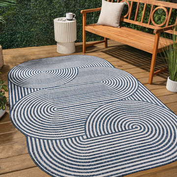 Margot Modern Geometric Arch Stripe Area Rug